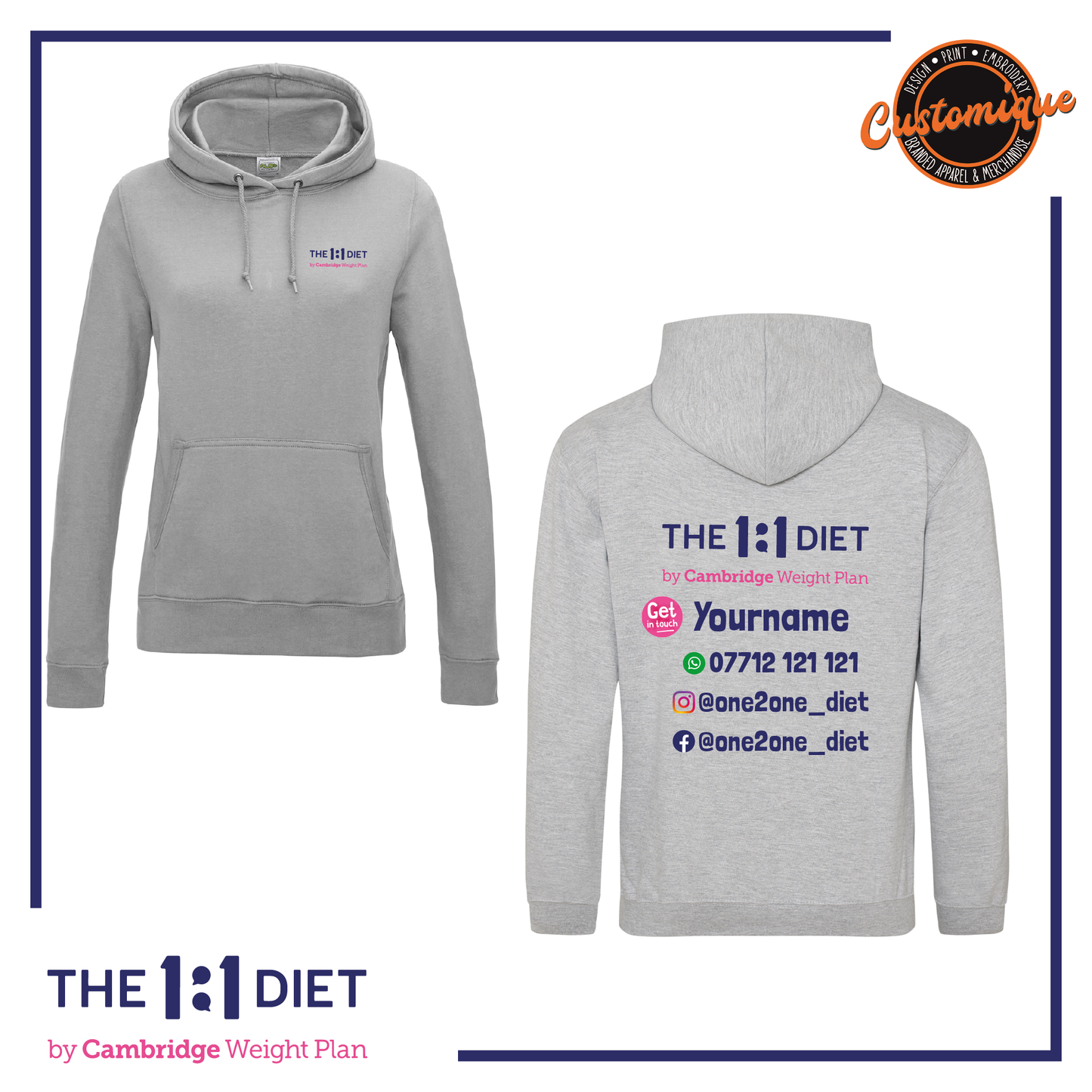 The 1:1 Diet - Girlie Hoodie