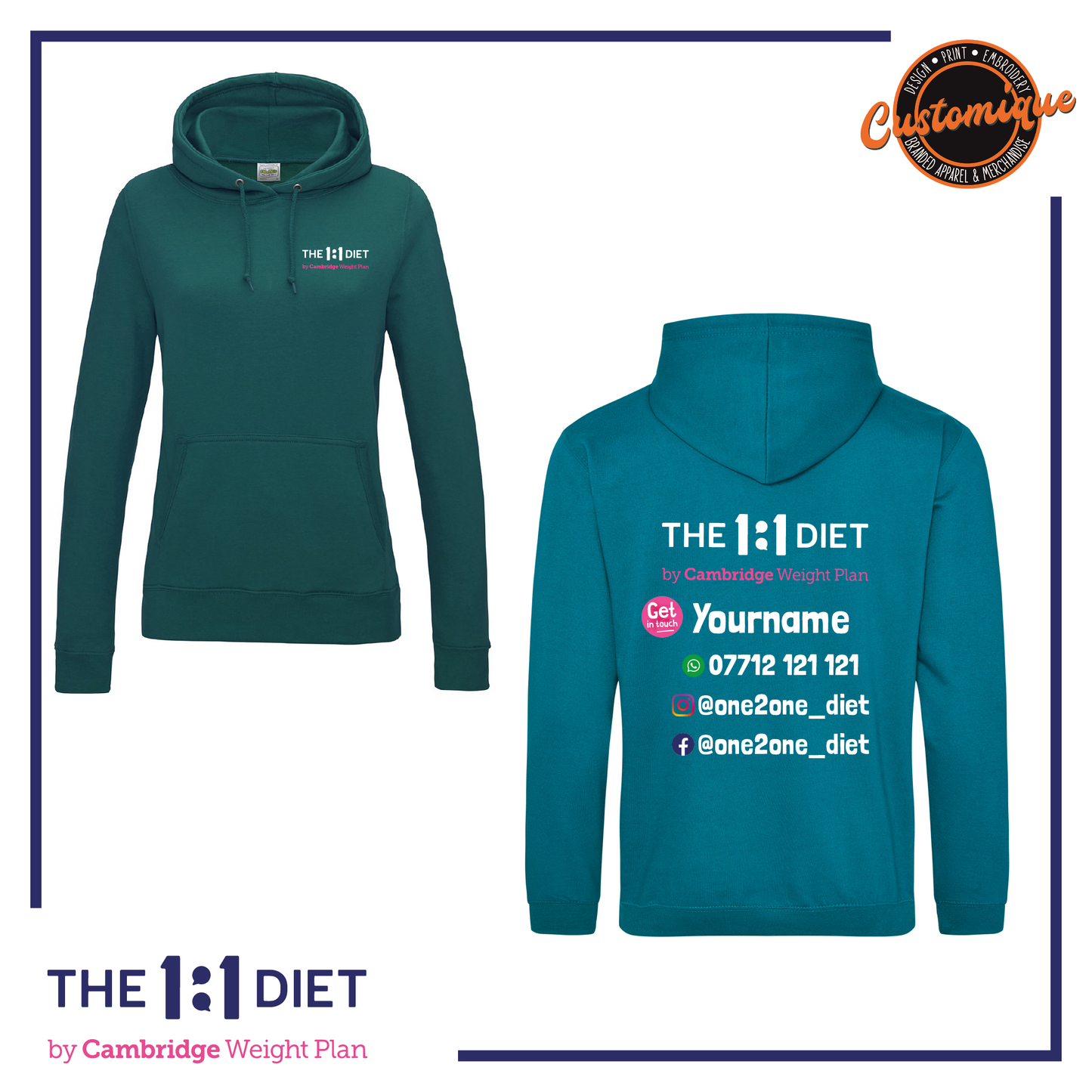 The 1:1 Diet - Girlie Hoodie
