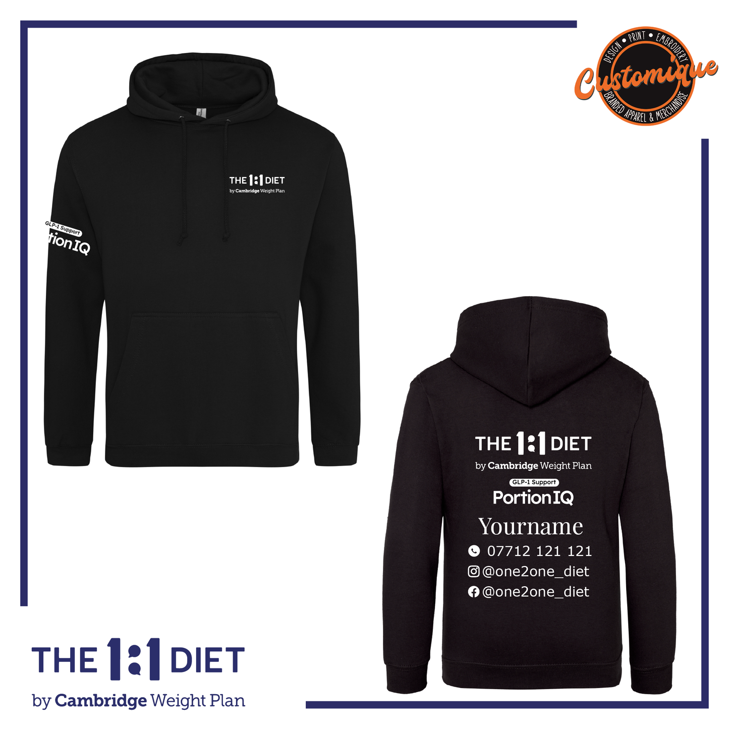 The 1:1 Diet Portion IQ - UNISEX Hoodie