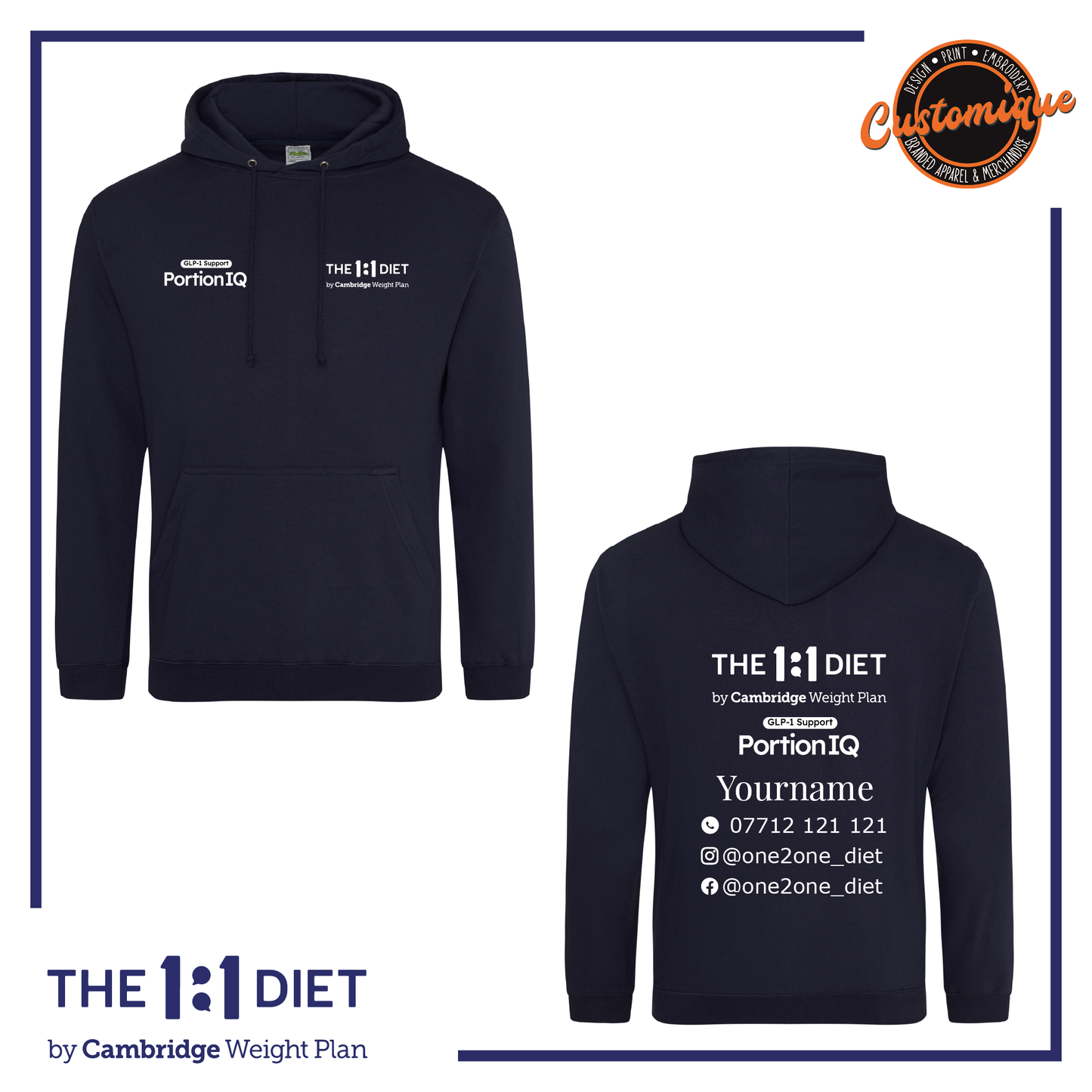 The 1:1 Diet Portion IQ - UNISEX Hoodie