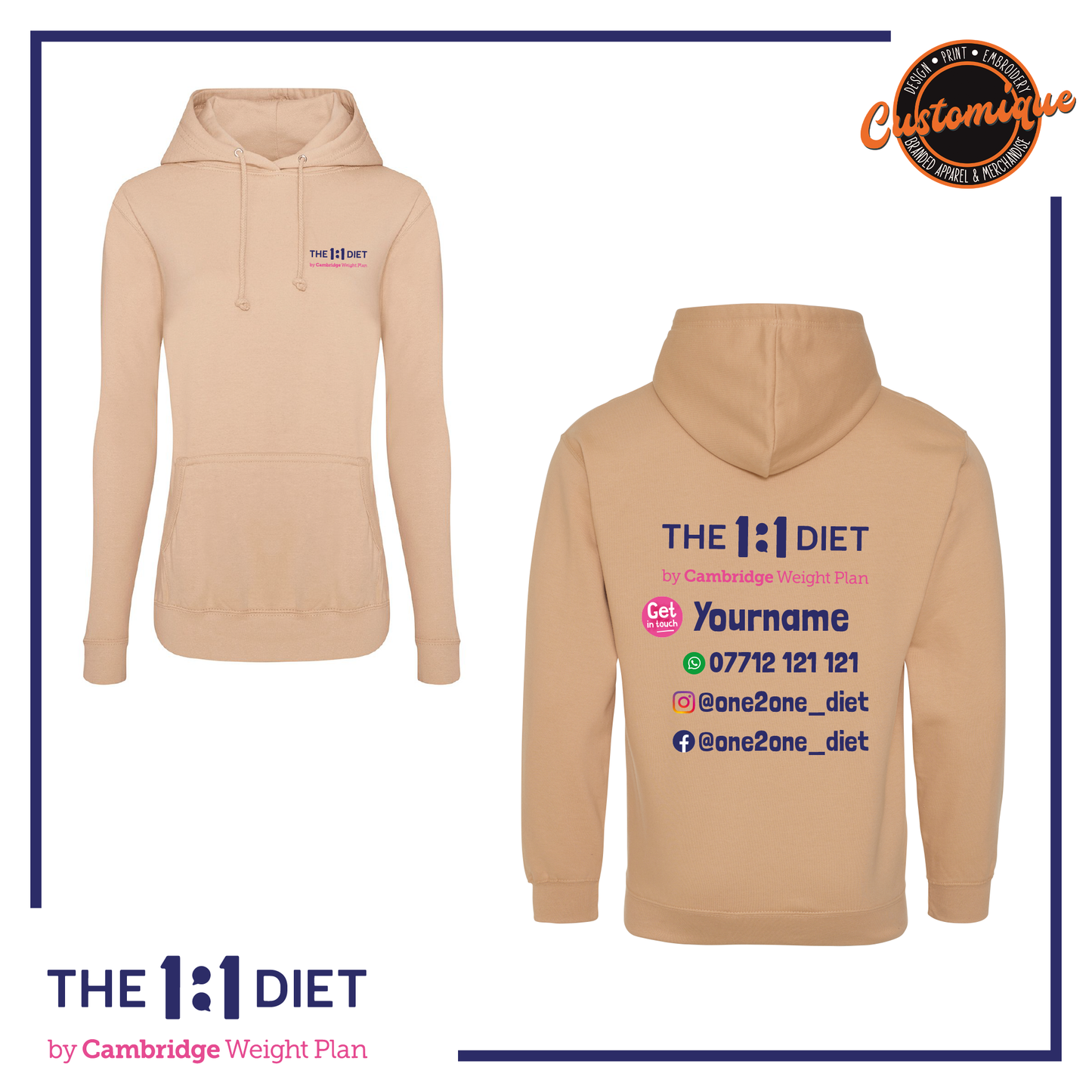 The 1:1 Diet - Girlie Hoodie