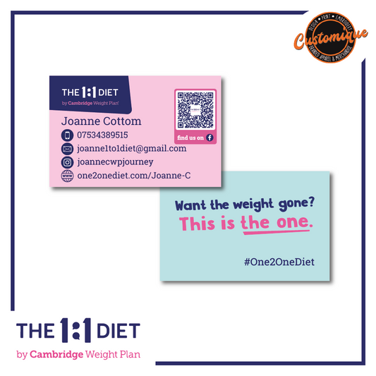 The 1:1 Diet - QR Code Business Cards