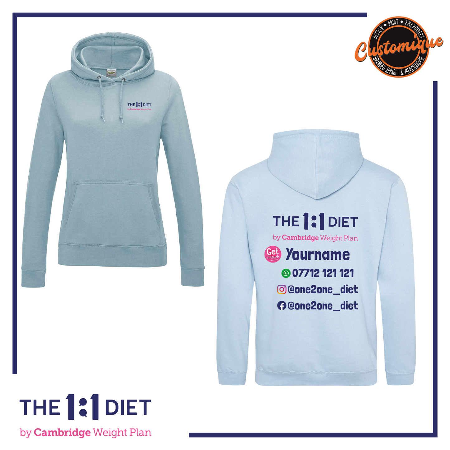 The 1:1 Diet - Girlie Hoodie