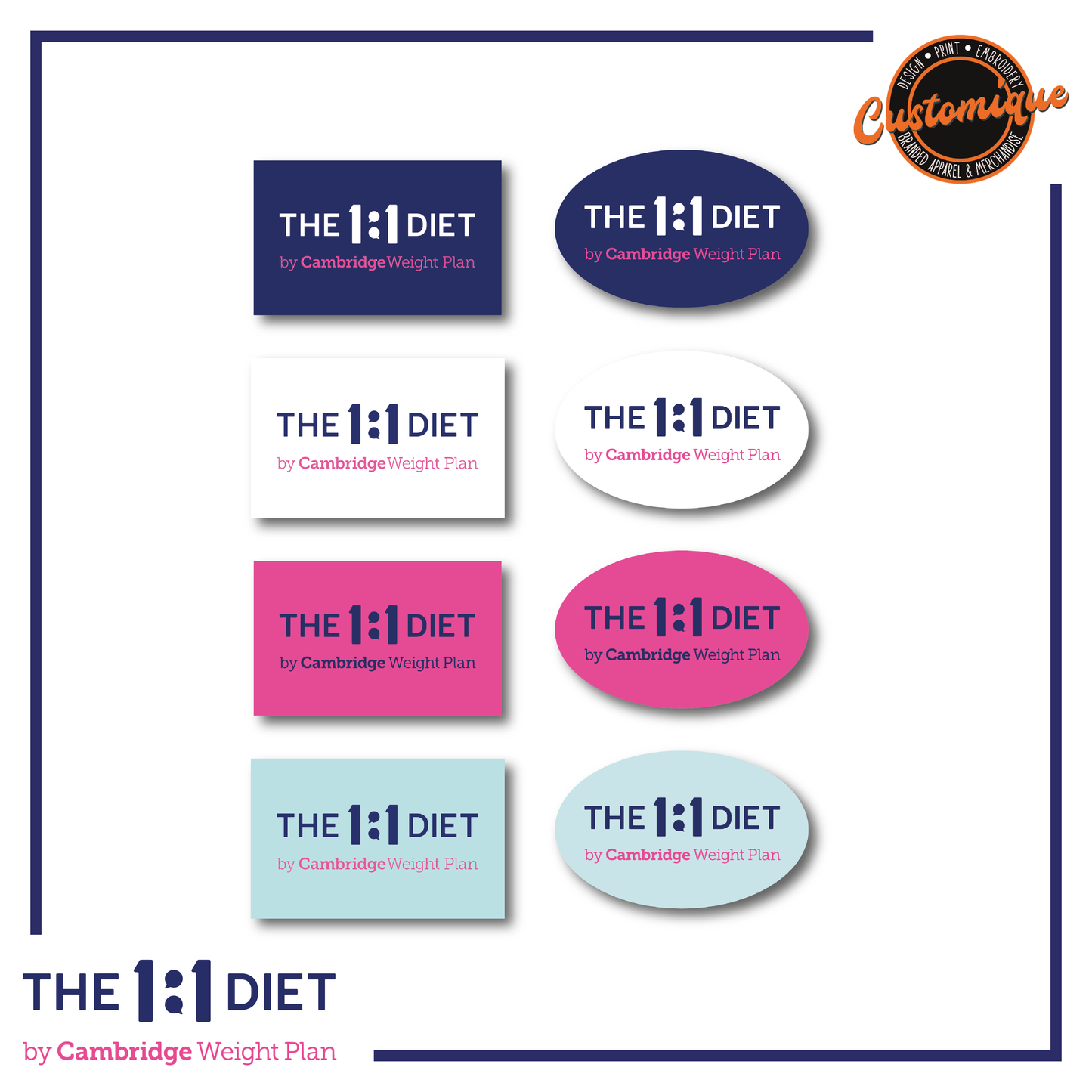 The 1:1 Diet - Vinyl Logo Labels