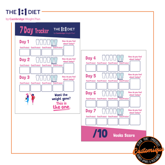 The 1:1 Diet - 7 Day Tracker