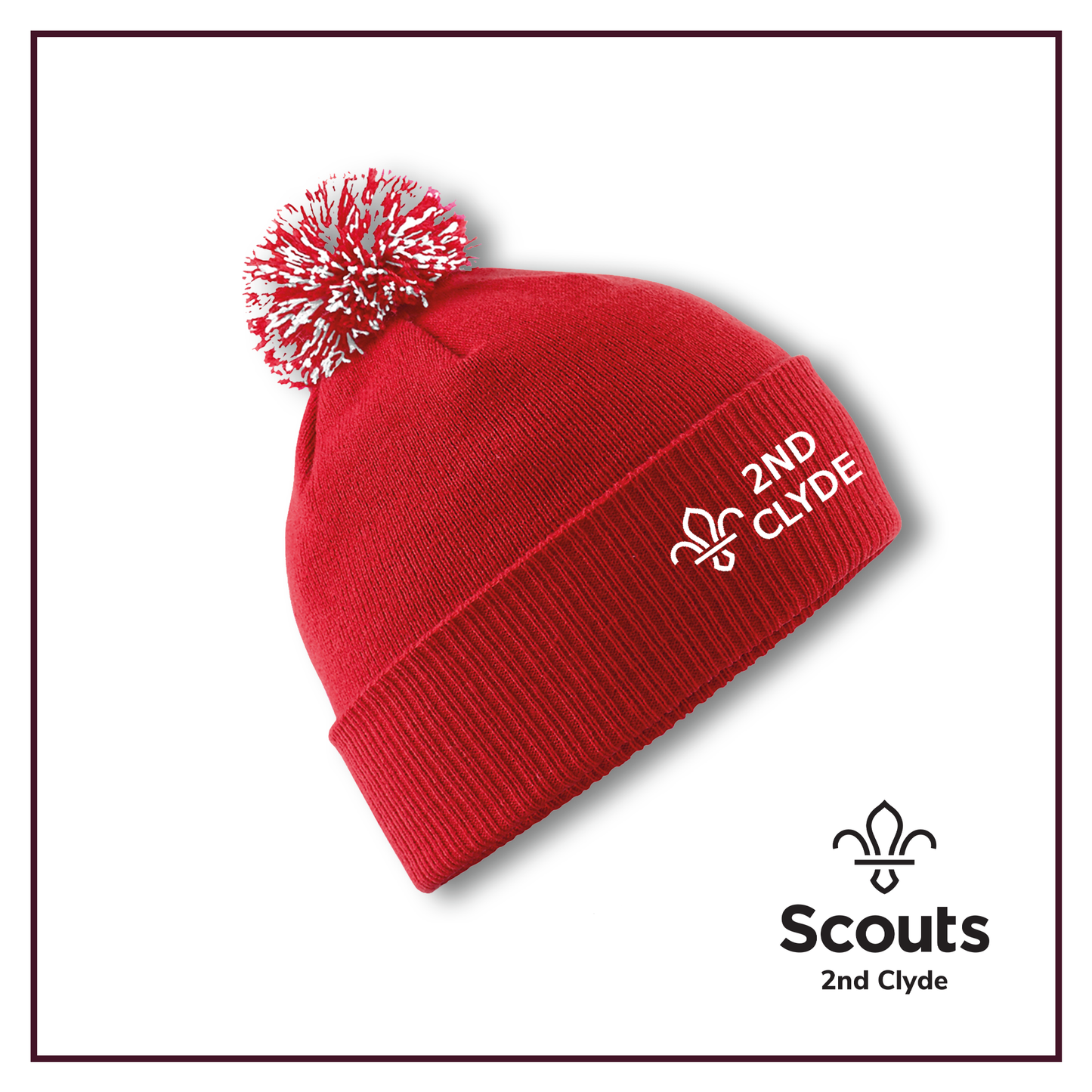 2nd Clyde Scouts - Embroidered Pom-Pom Beanie