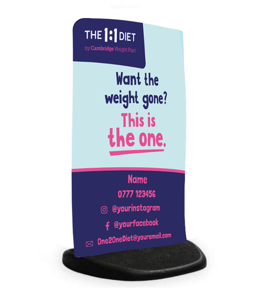 The 1:1 Diet - Flex Pavement Sign