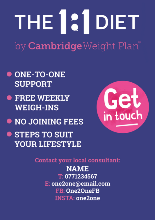 The 1:1 Diet - Double Sided Flyer