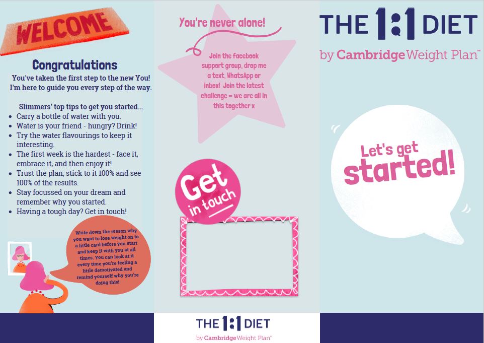 The 1:1 Diet - New Starter Tri-fold Leaflet