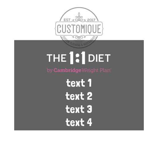 The 1:1 Diet - Car Window Sticker