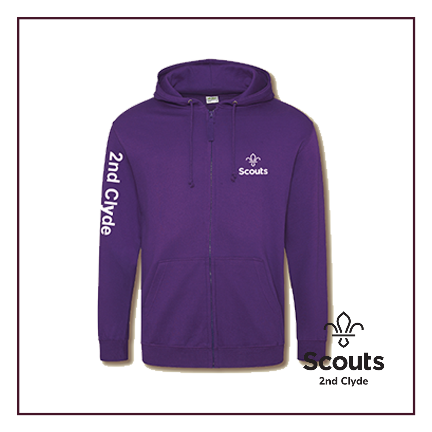 2nd Clyde Scouts - Zipped Hoodie (Adult)