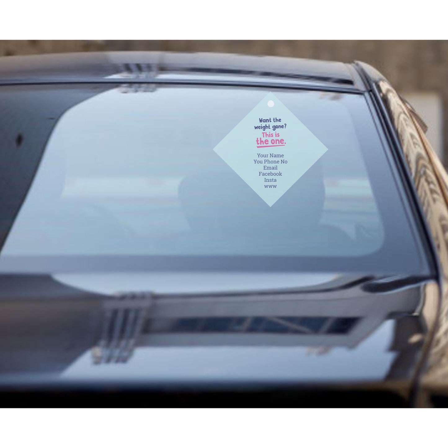 The 11 Diet Car Window Hanger Customique