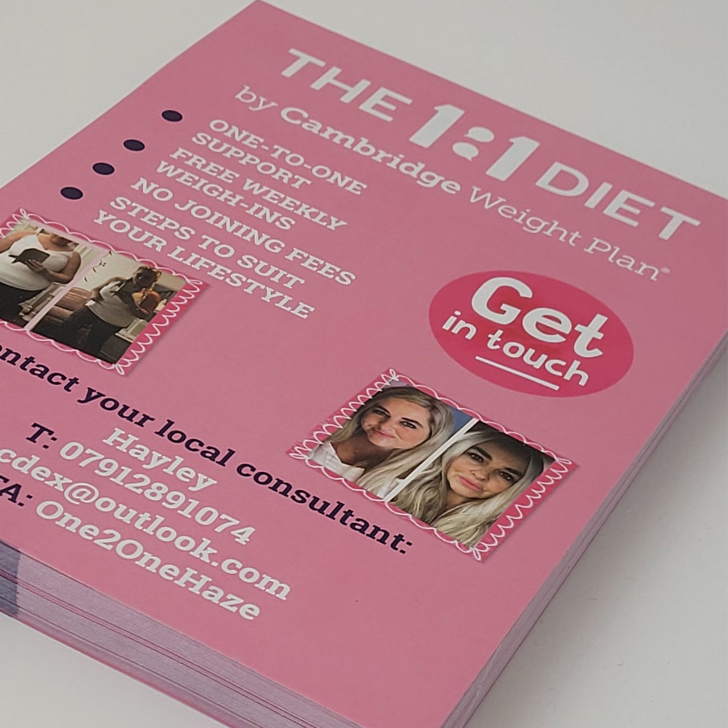 The 1:1 Diet - Double Sided Flyer